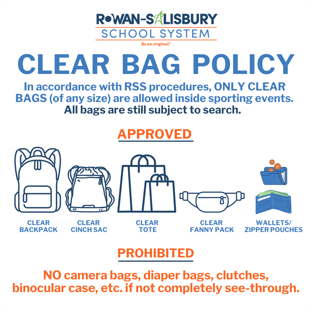 EVENT POLICY: Clear bags only allowed inside events. 